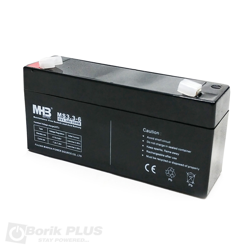 MS 3.3-6 Olovna VRLA baterija 6V 3.3Ah MS 3.3-6 Olovna VRLA baterija 6V 3.3Ah