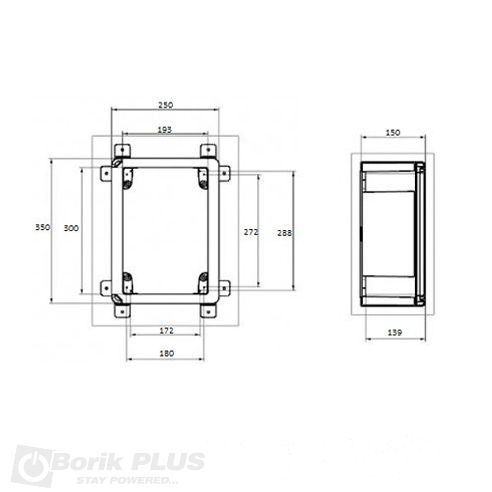 Plasticna ABS kutija 25x35x15 cm - IP 65 Plasticna ABS kutija 25x35x15 cm - IP 65