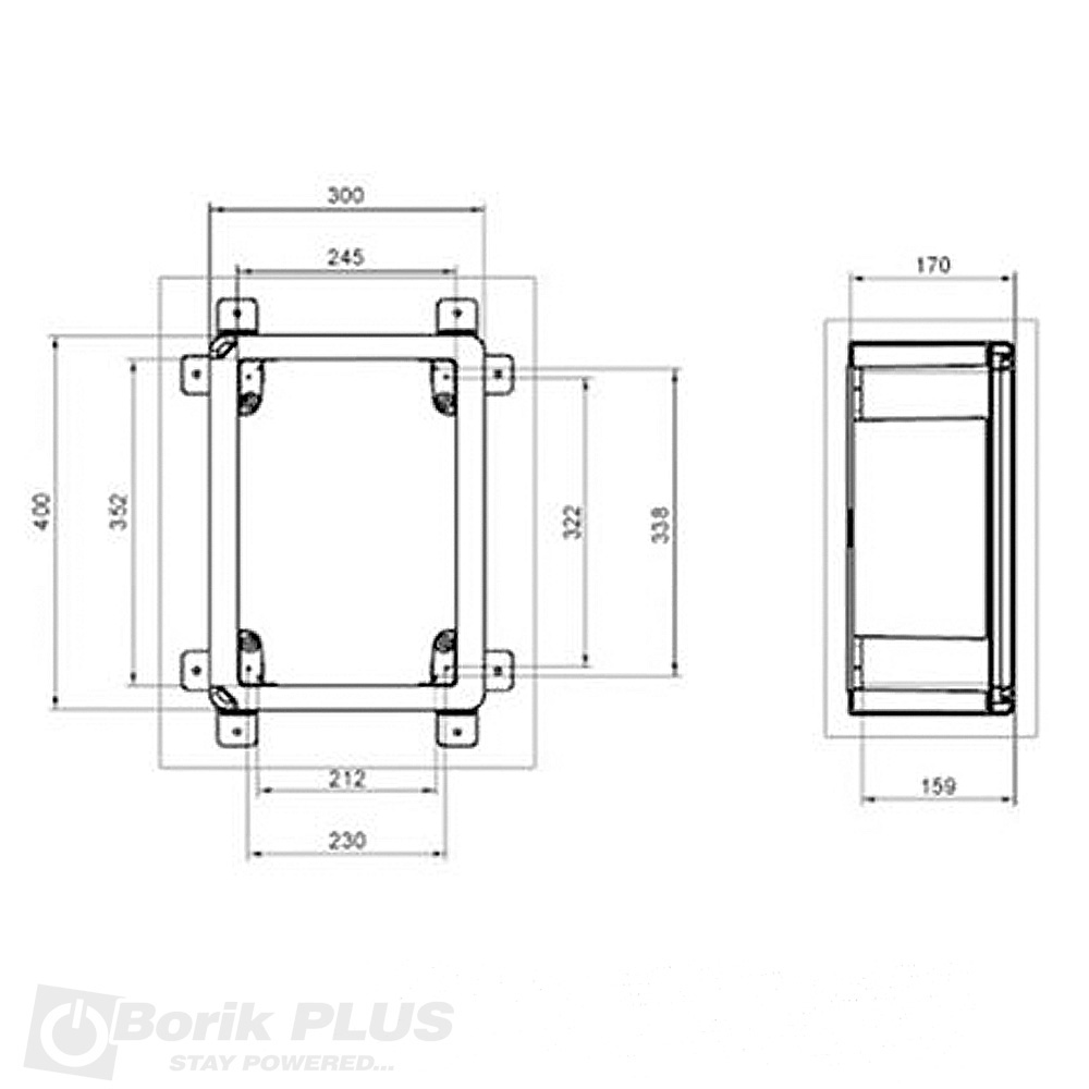 Plasticna ABS kutija 30x40x17 cm - IP 65 Plasticna ABS kutija 30x40x17 cm - IP 65