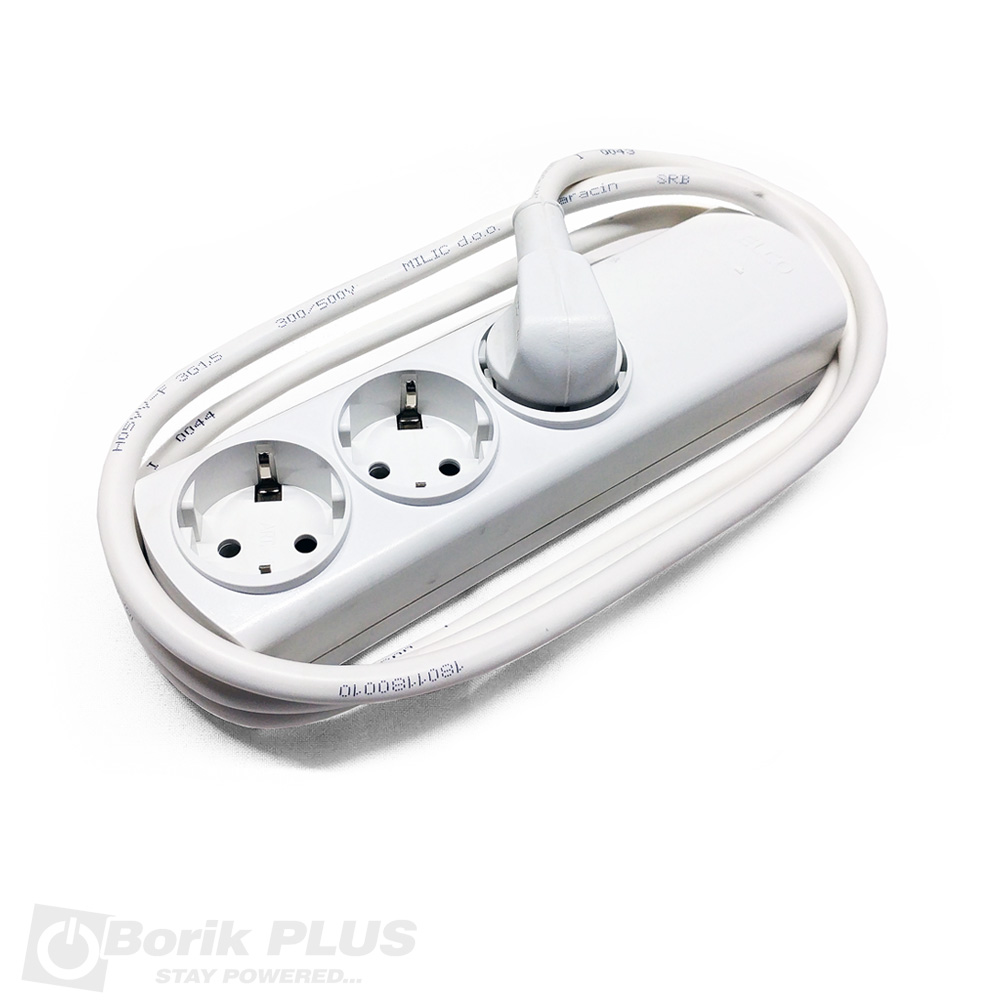 Produzni kabl duzine 2 metra sa 3 uticnice Produzni kabl duzine 2 metra sa 3 uticnice