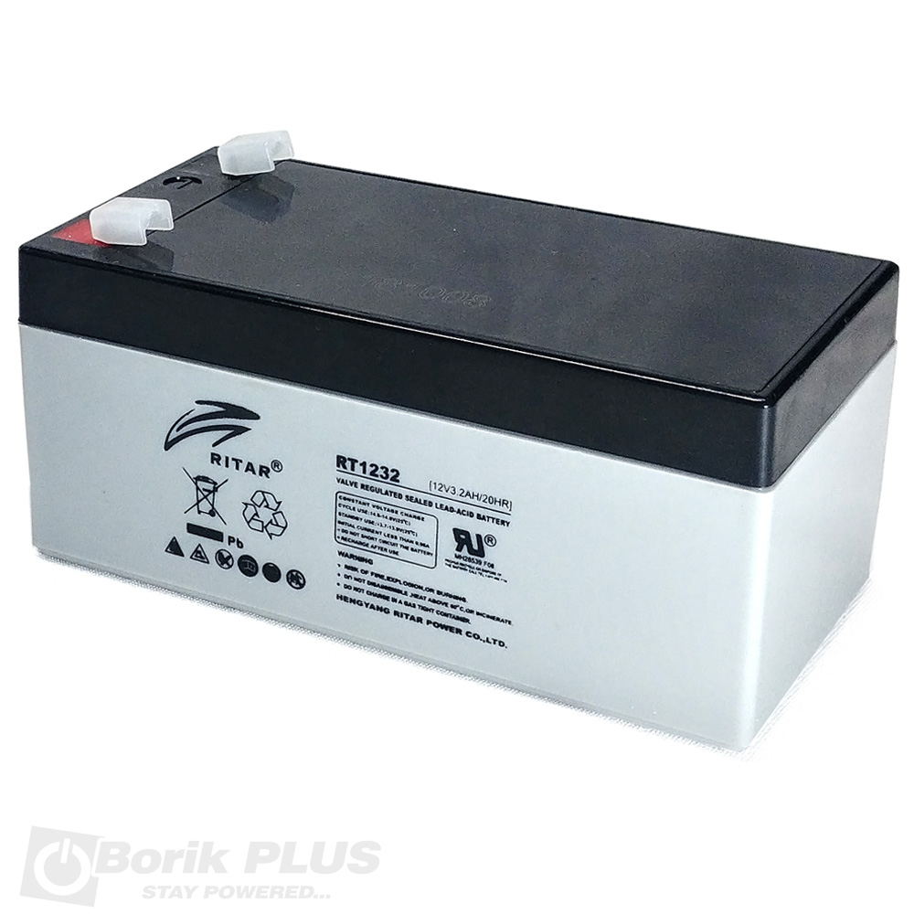 Ritar RT1232, Olovna VRLA baterija 12V 3.2Ah Ritar RT1232, Olovna VRLA baterija 12V 3.2Ah