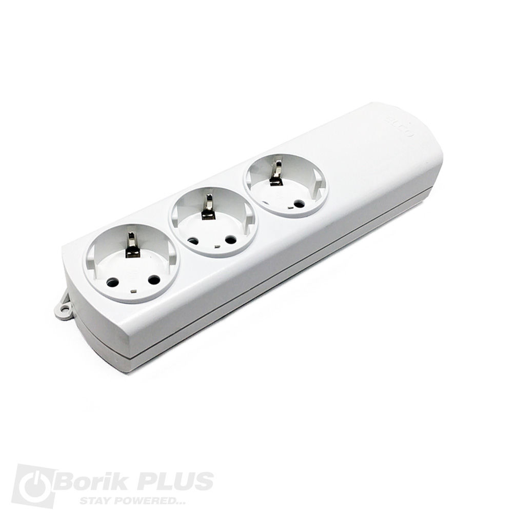 Uticnica za produzni kabl sa 3 mesta - elipsa Uticnica za produzni kabl sa 3 mesta - elipsa